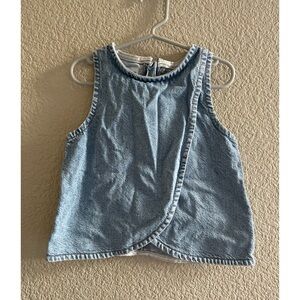 Zara Denim Wrap Top Girls Size 8-9